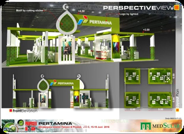 Perspektif desain Pertamina PKBL, Pavilion · Special Design